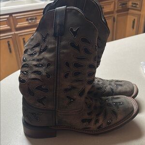 Intricate Cutout Cowboy Boots Laredo